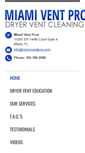 Mobile Screenshot of dryerventcleaningmiami.com